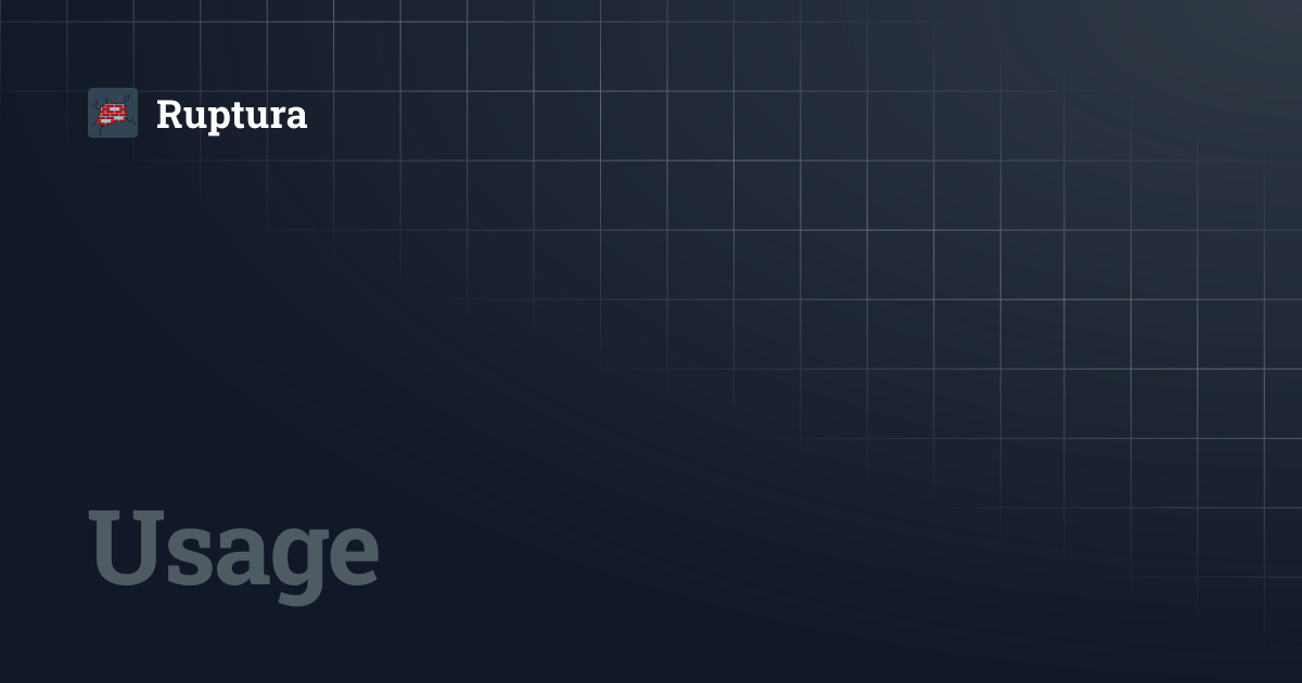 Usage ruptura